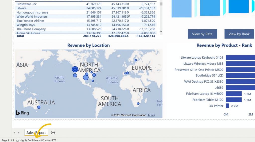 Anúncio dos rótulos de sensibilidade de proteção de informações da Microsoft no Power BI Desktop