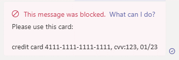 Message Blocked