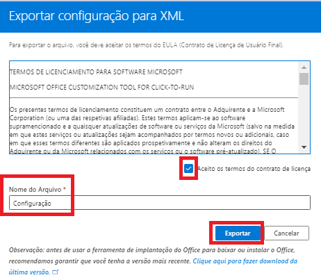 Como configurar o arquivo de implantação customizada do Office 365