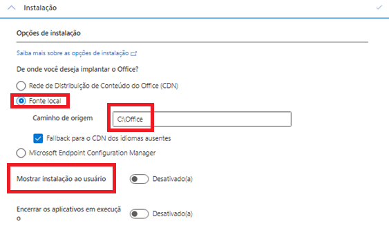 Como configurar o arquivo de implantação customizada do Office 365