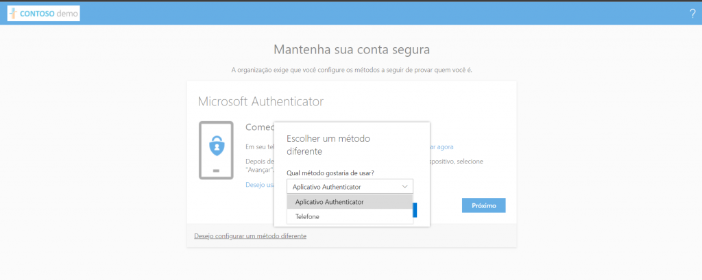 Configuração do MFA a partir do Azure AD