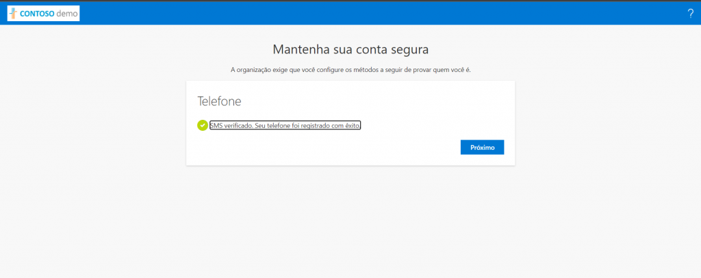 Configuração do MFA a partir do Azure AD