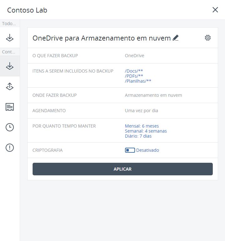 Backup e Restore do One Drive com Acronis