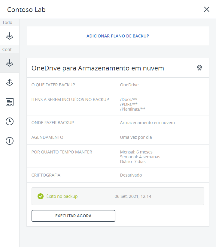 Backup e Restore do One Drive com Acronis