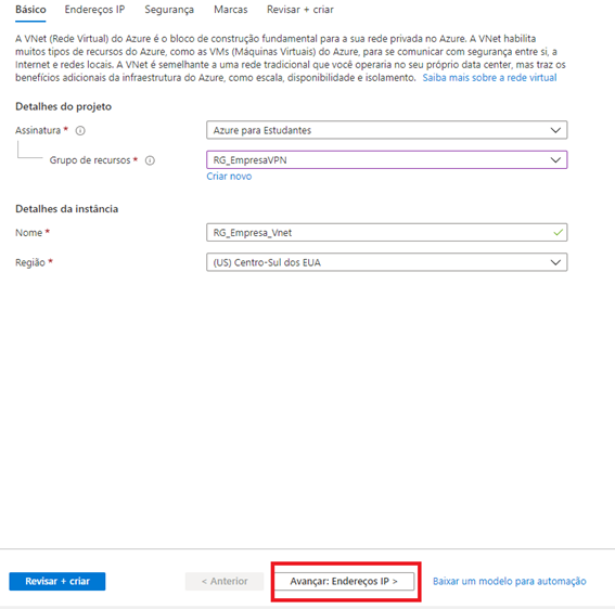 VPN Azure Point to site Configuração