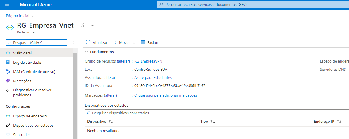 VPN Azure Point to site Configuração