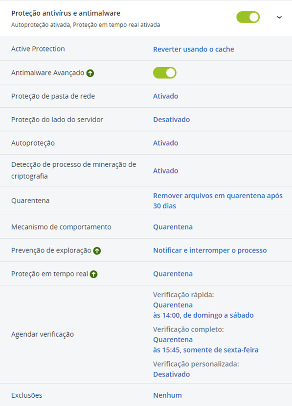 proteção antivirus e malware